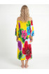 Hand Painted Rayon Off Shoulder Dress
